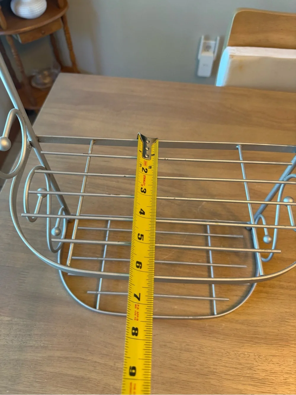 Metal Two-Tier Heart Accent Bathroom Shelf - Silver